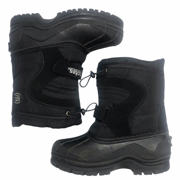 TOTES Connor Kids Waterproof Snow Boots with Removable Liner Black - Picture 3 of 10